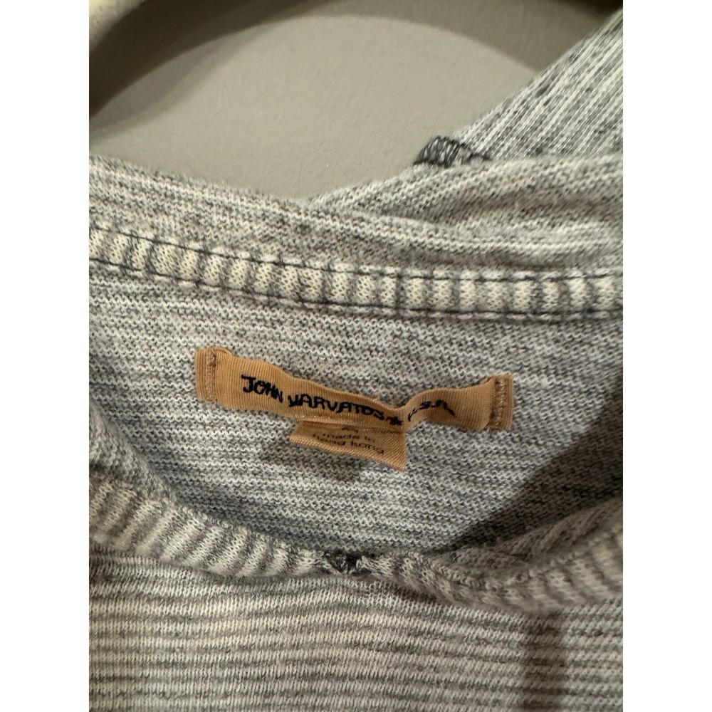 Vintage John Varvatos Hooded‎ Knit Long Sleeve Shirt Medium Made In Hong Kong - Picture 2 of 4